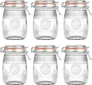 28 Vintage Kitchen Decor Ideas Featuring Ceramic Collectibles 51 Amzcku Wide Mouth Vintage Mason Jars with Airtight Lid 32oz, Canister Qu...
