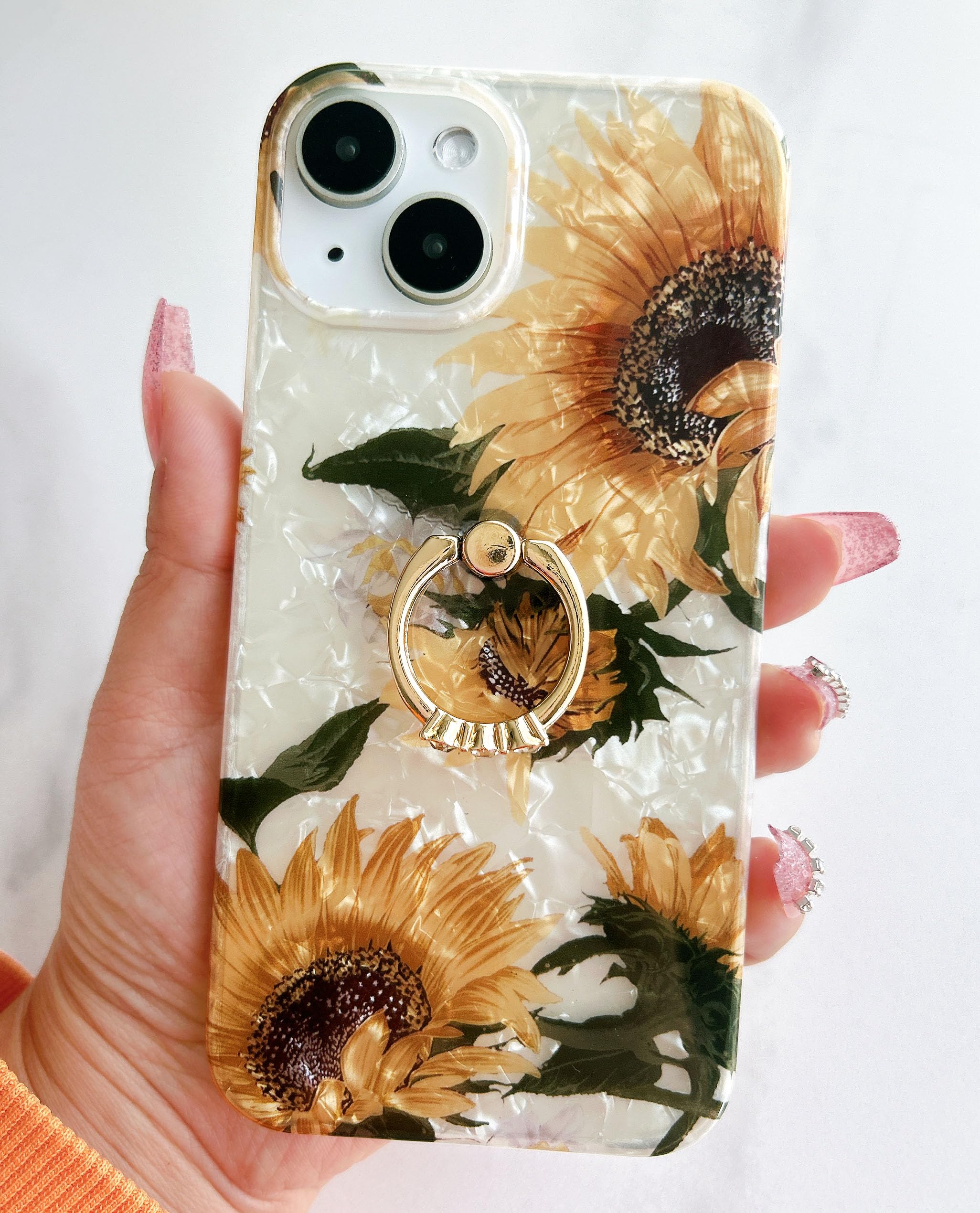 Amazon.com: Qokey for iPhone 13/14 Case 6.1 inch,Flower Design