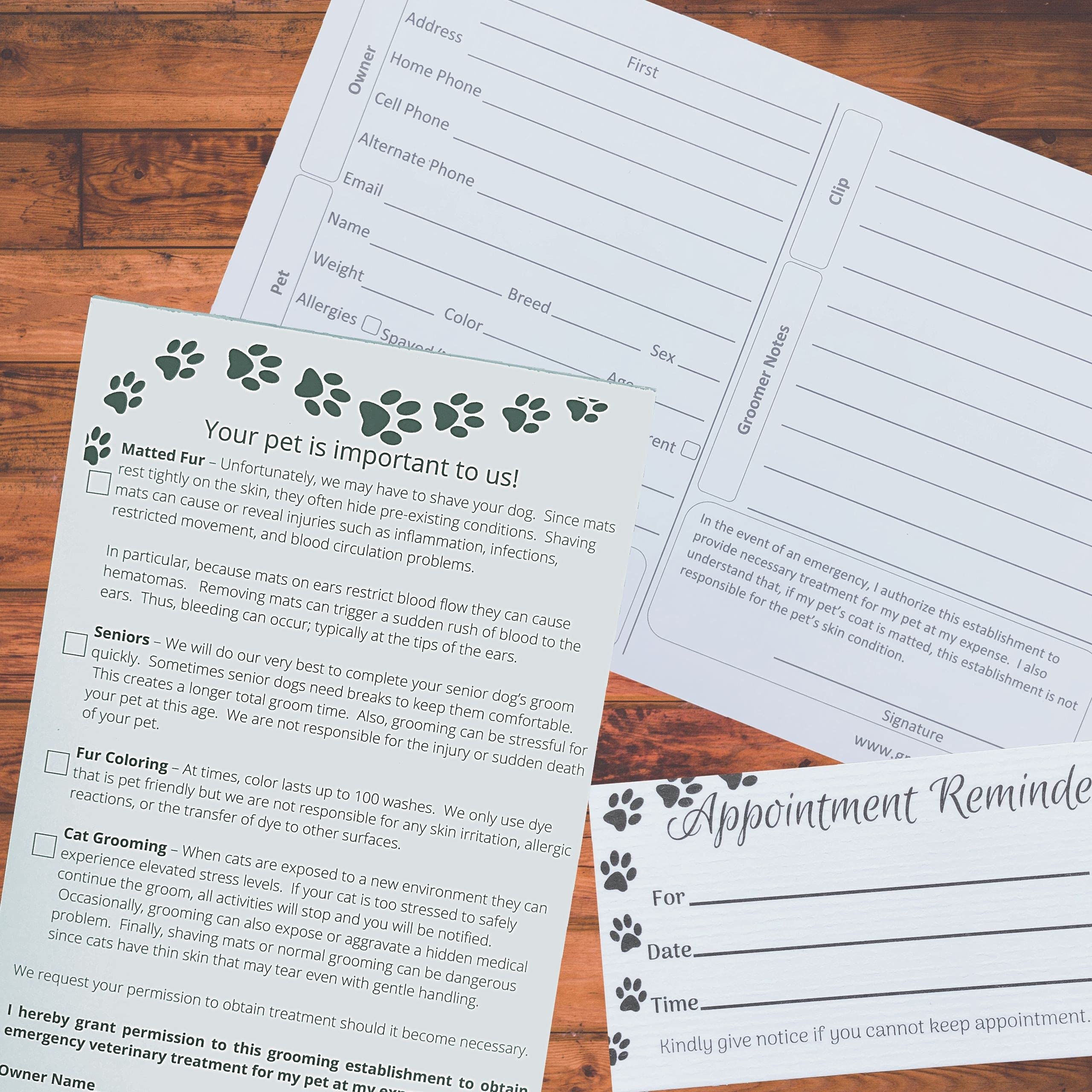 Buy Groomers Margins Bundle 100 Groomer Cards, 100 New Pet Release