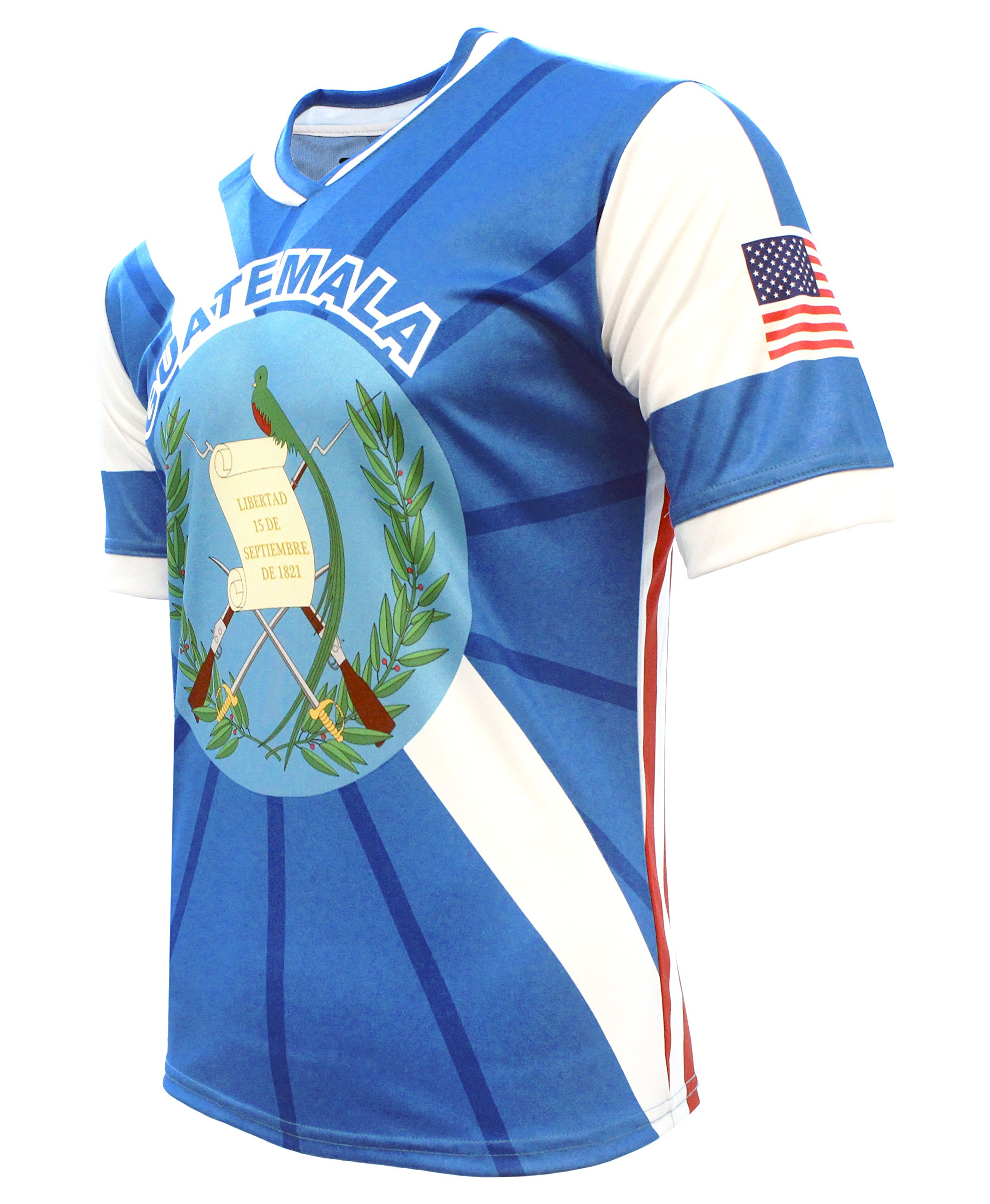 ARZA Guatemala and USA Jersey for Men Design (Medium) Blue