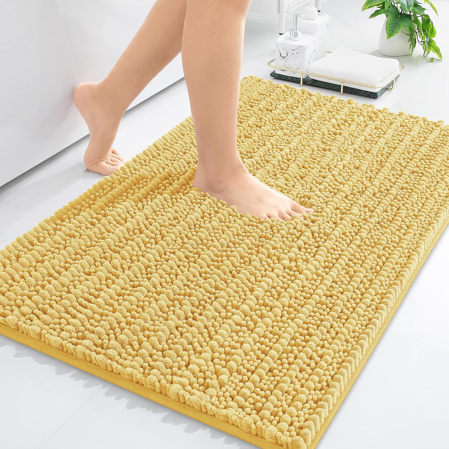 Amazon.com: Arotive Luxury Chenille Bathroom Rug Mat, Extra Soft Thick ...