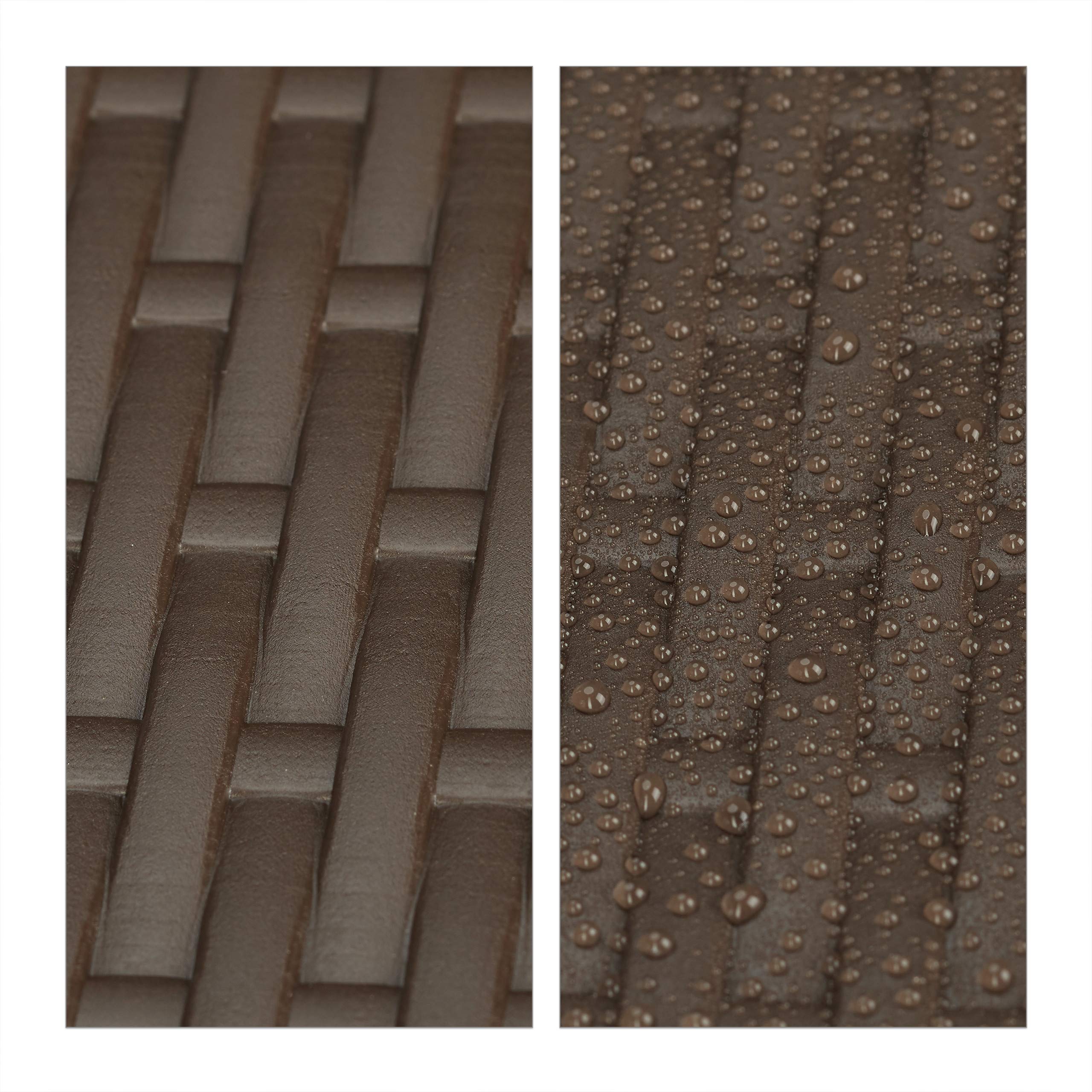 Relaxdays Tavolino Pieghevole da Balcone, Altezza Regolabile 59,5 x 36 cm, Marrone