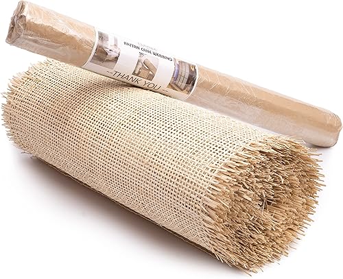 Miniatura 3 de KOLWOVEN Cinta cuadrada de caña de ratán de 18 pulgadas de ancho 2 pies rollo de correas de bastón material de conservas para sillas gabinete