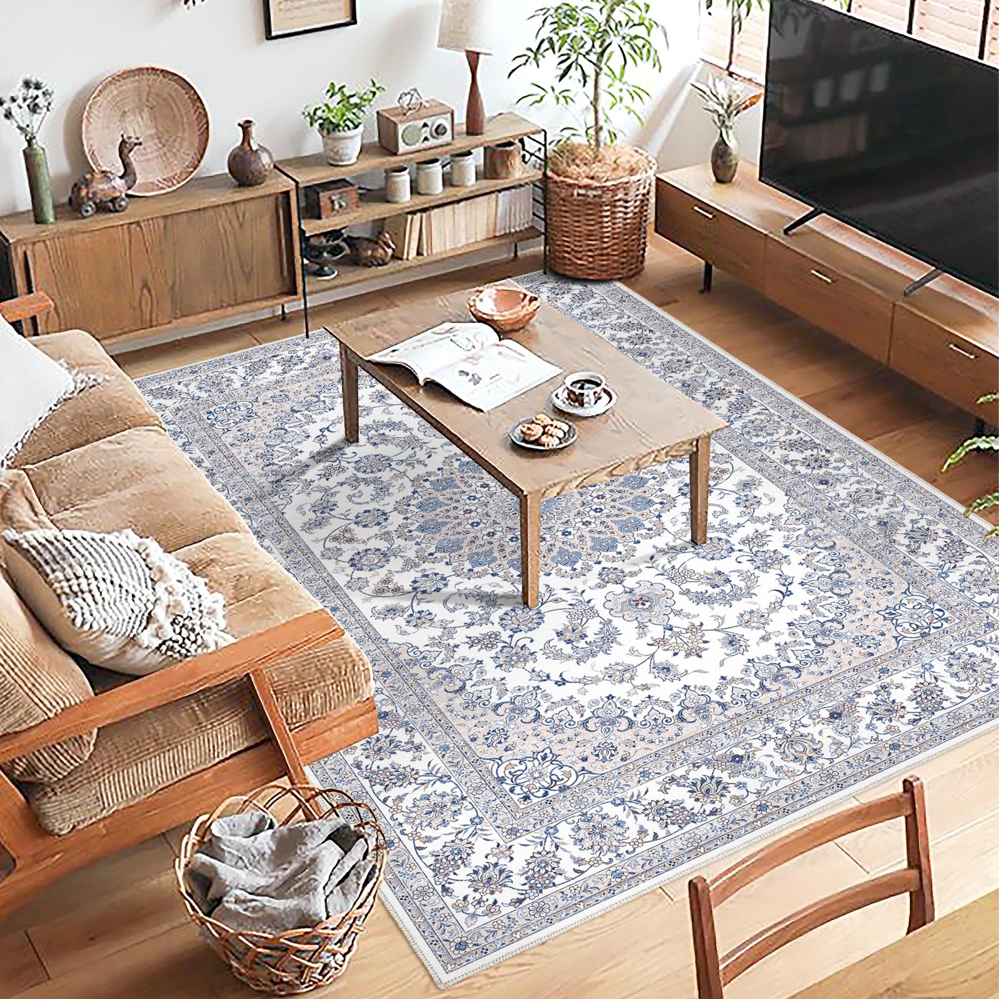 Amazon.co.jp: SONGLET 洗える ペルシャ風 ラグ 160×230 2畳 洗濯機