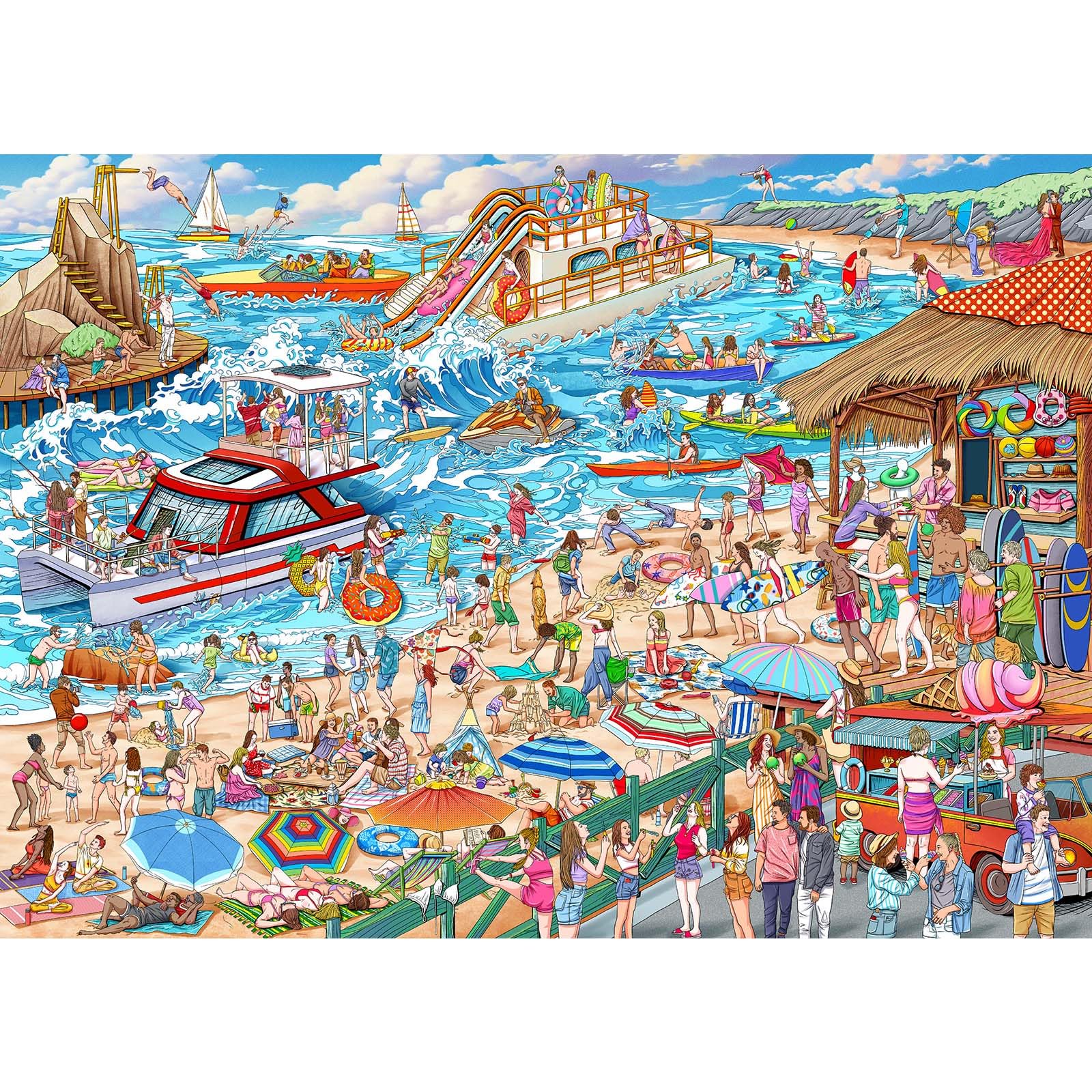 Amazon.com: TangMosaic Summer Beach Bliss Jigsaw Puzzle, 1000