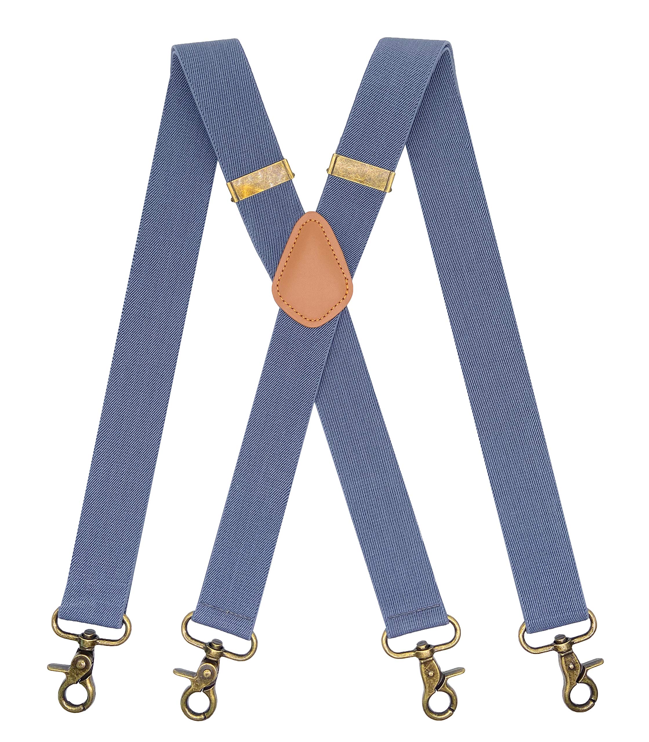 Suspenders for Men Vintage Bronze Snap Hooks Adjustable Braces Groomsmen