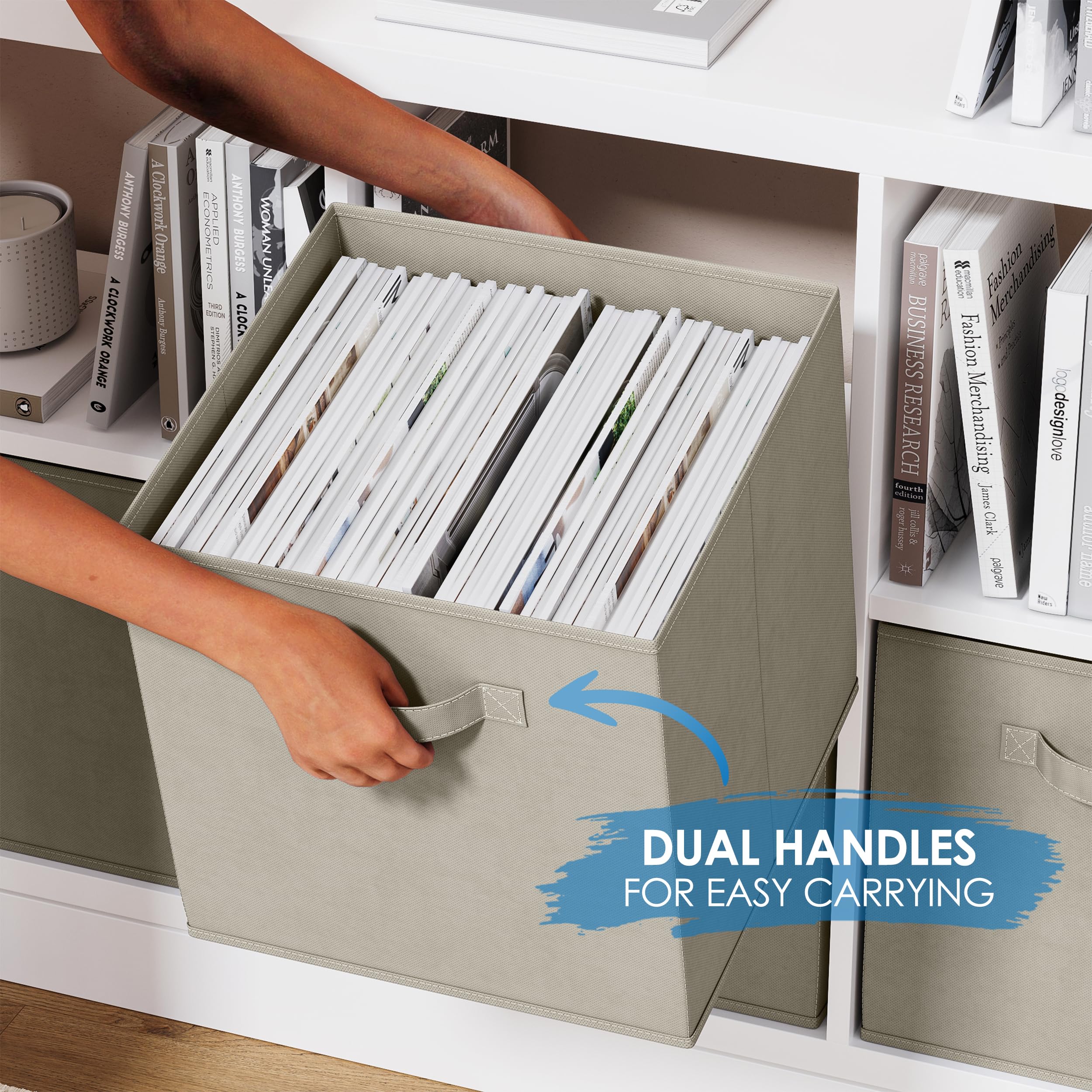 Snapklik.com : Fabric Storage Cubes For Cube Organizer - 8 Pack Heavy ...