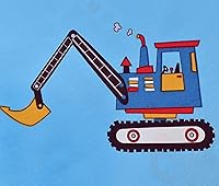 Vista 5 de J-pinno Cars Vehicles Digger - Juego de sábanas para niños pequeños, 100 % algodón, 3 piezas, de dibujos animados, sábana encimera y funda