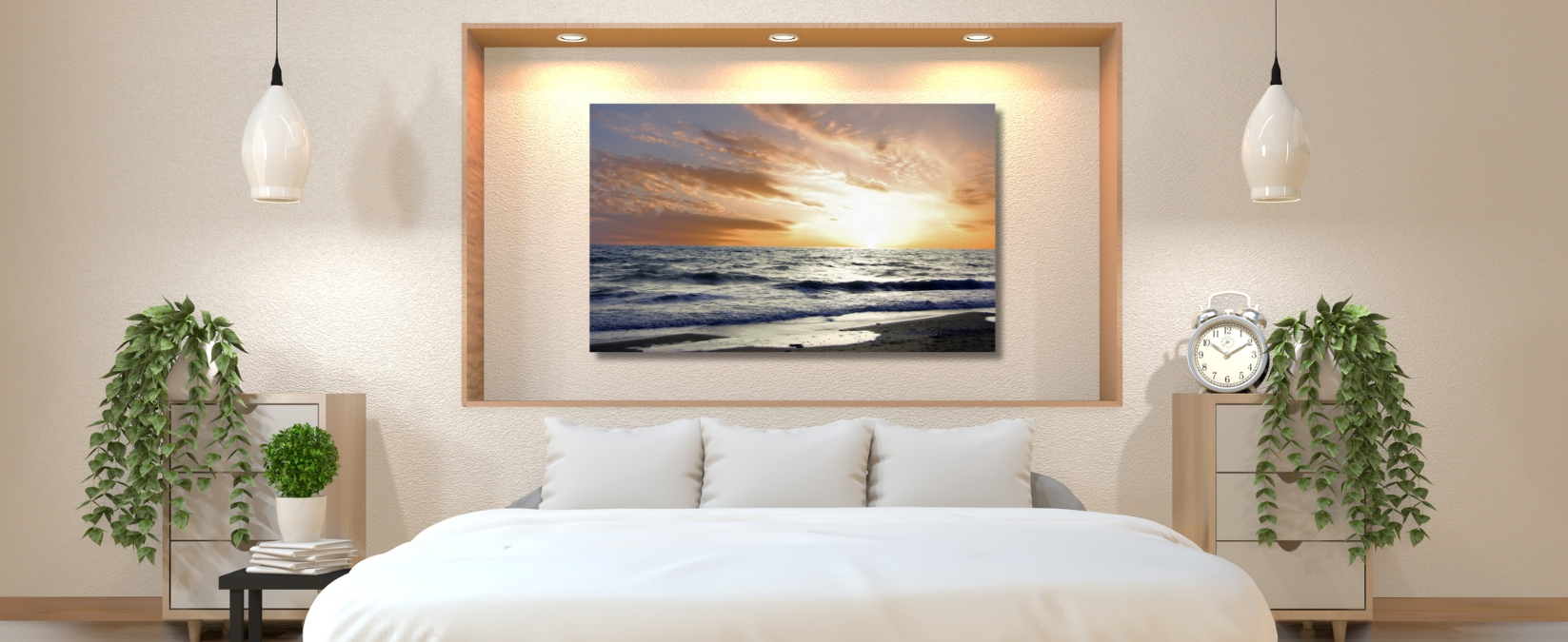 Quadro Moderno La Grande Onda Di Kanagawa 70x50 Cm - Stampa Su Tela Per Soggiorno