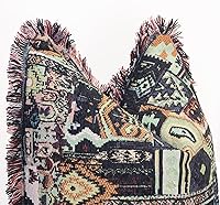 Vista 3 de ZWJD Fundas de almohada bohemias de 18 x 18 pulgadas, almohadas decorativas para sofá, elegantes, de algodón, cuadradas, suaves, marroquíes