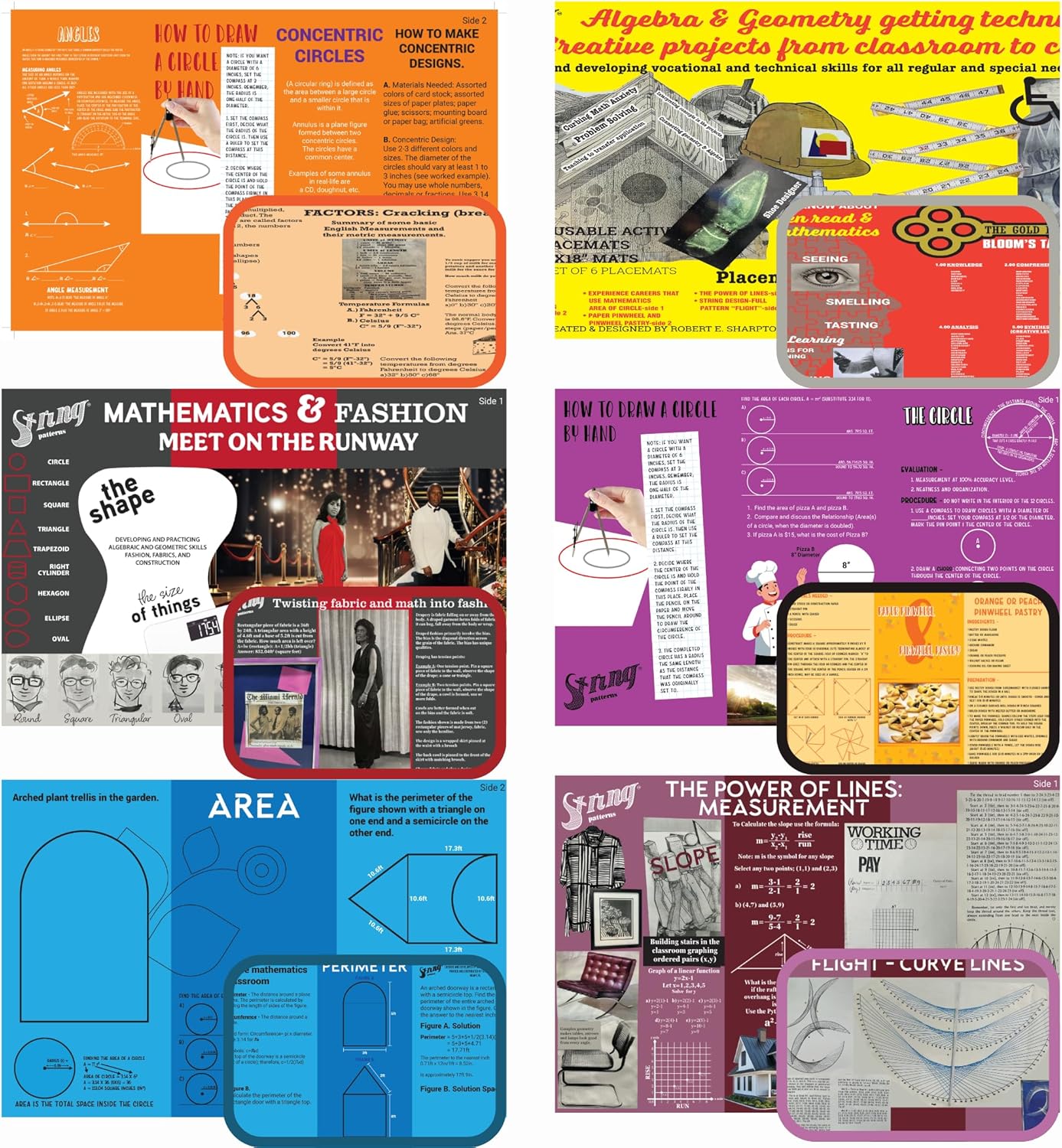 Algebraic & Geometric Concepts Placemat Set- Vocational