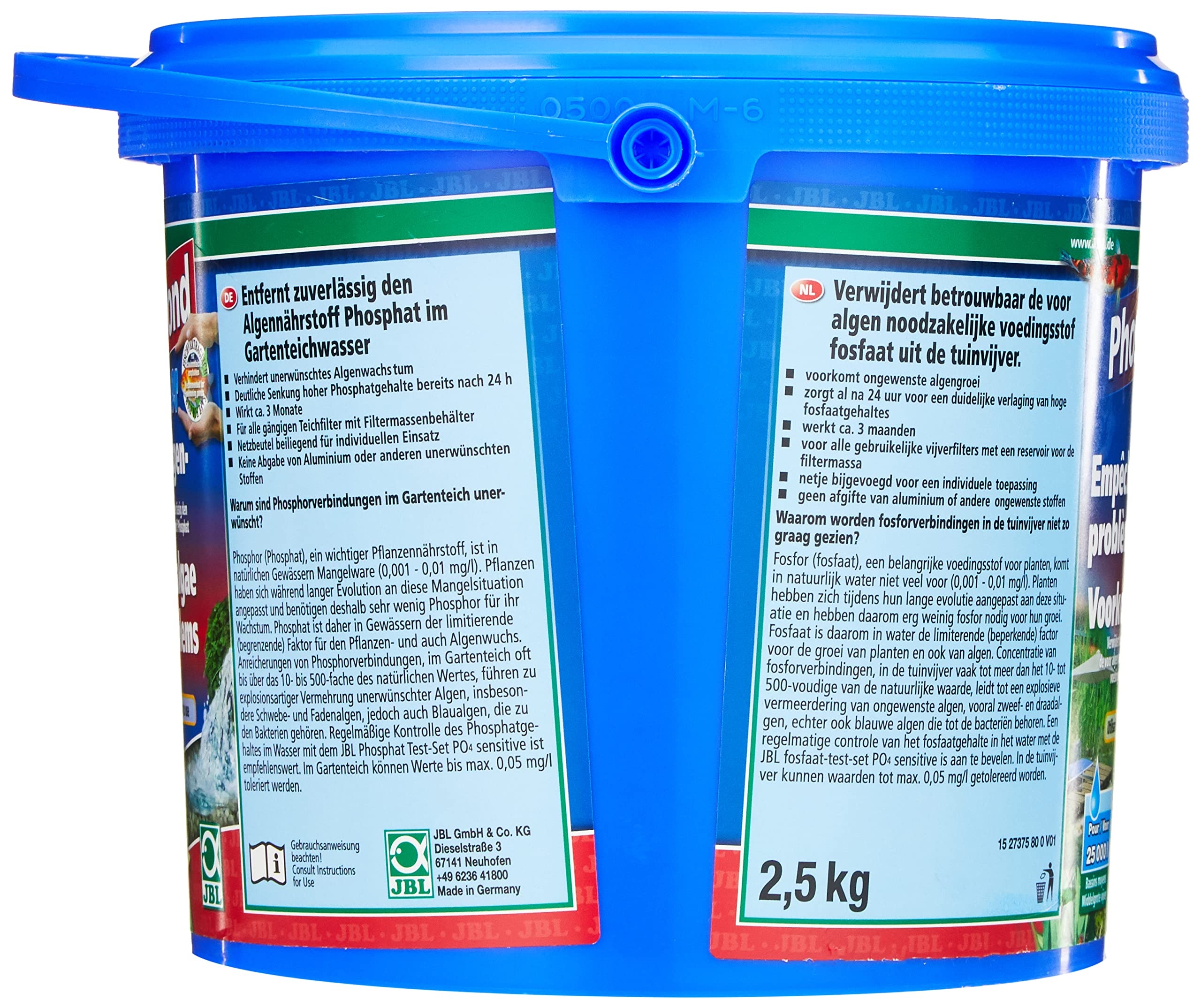 JBL PhosEx Pond Filter 27375 Phosphatentferner für Teichfilter, 2,5 kg