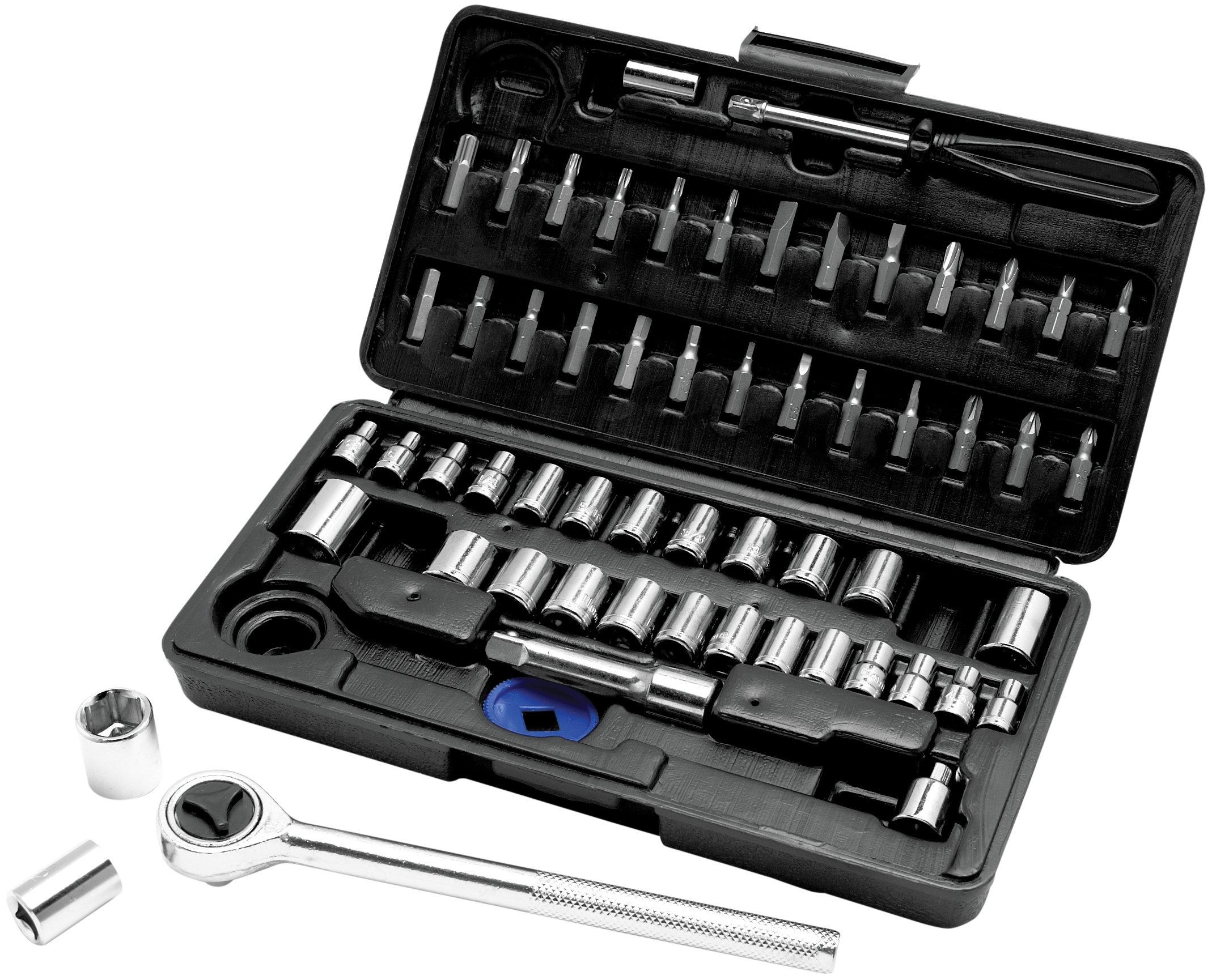 Photo 1 of Performance Tool W1168 SAE/Metric 60-Piece Socket (1/4" & 3/8" Drive) and Bit Set 60pc Socket & Bit Set