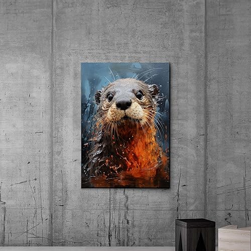 Miniatura 7 de Fox Mother Cub Print, In The Style Of Stencil,Based, Ivory, Kids Wall Art, Kids Wall Art Display, Mom And Baby Animal Art Print, Decor Canvas, Wall