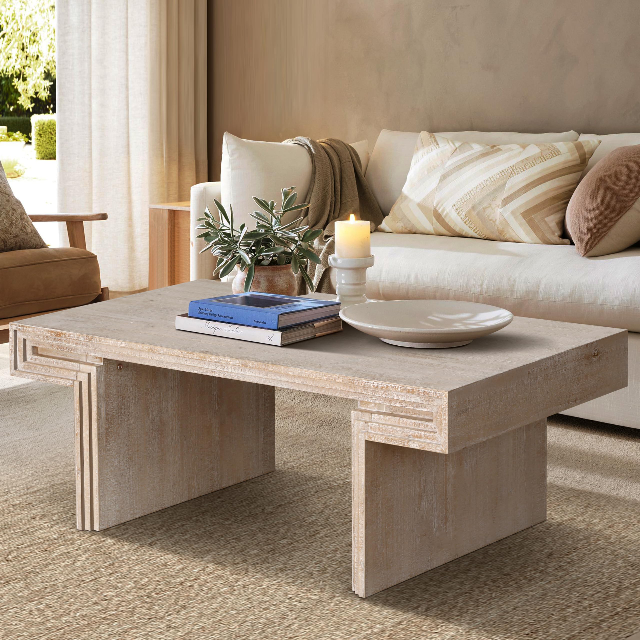 Amazon.com: SmartEdge Vintage Coffee Table, 48'' Living Room