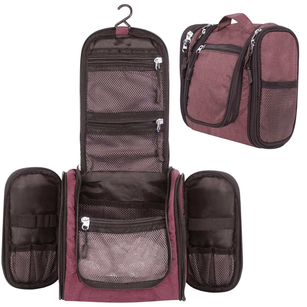 OxbOw Hanging Makeup Kit Travel Organizer, Toiletry Bag for Women, Shaving Kit