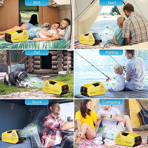 Miniatura 4 de nommyair Aire acondicionado de campamento de 2380BTU - Enjoycool - Aire acondicionado de tienda de campaña de 14 libras con control remoto, aire