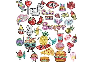 Zonon 36 Pieces Diamond Sticker Sets for Kids or Adults, DIY Diamond Craft Kit