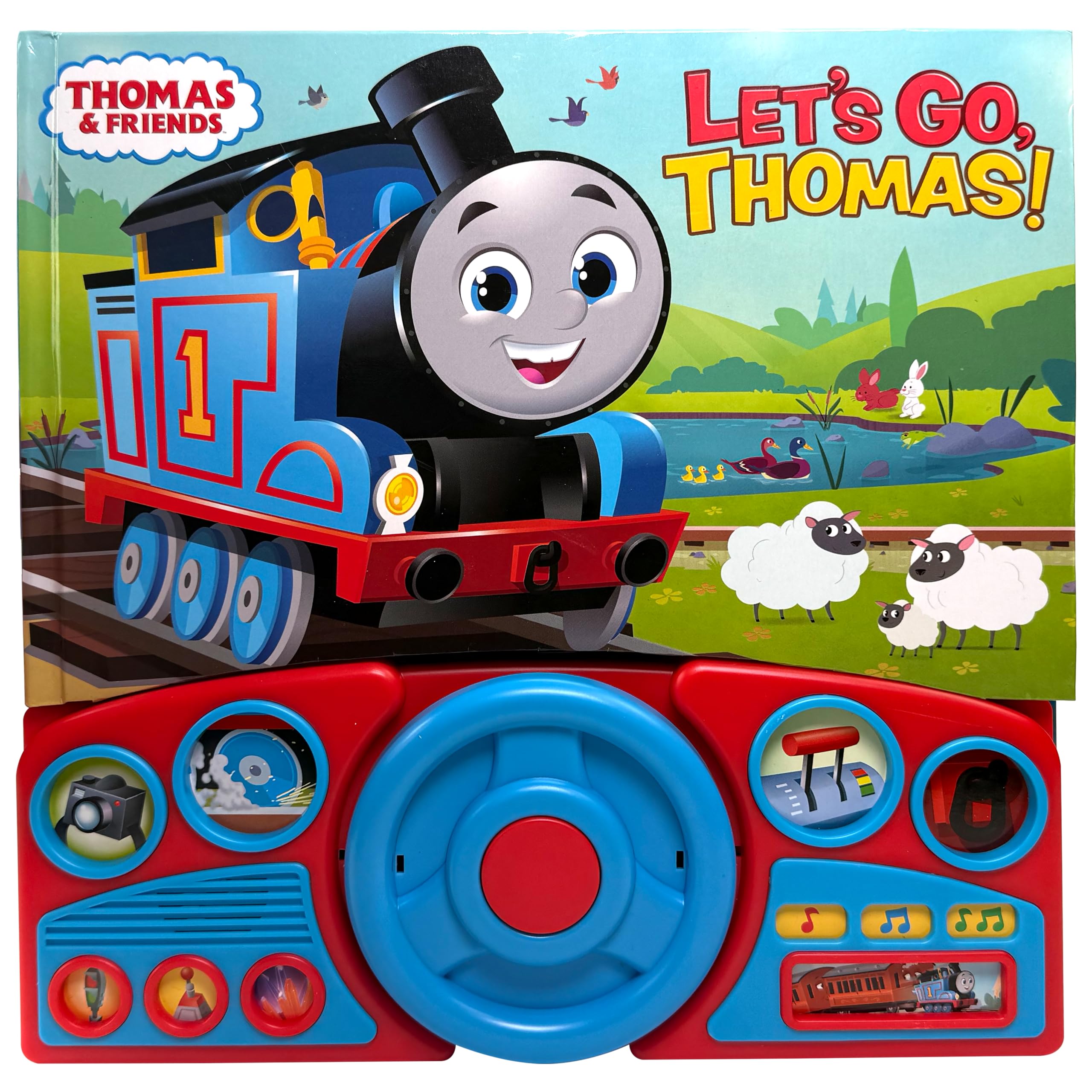 Thomas & Friends - Let's Go Thomas! Interactive Steering Wheel Sound Book - PI Kids (Steering Wheel Book)