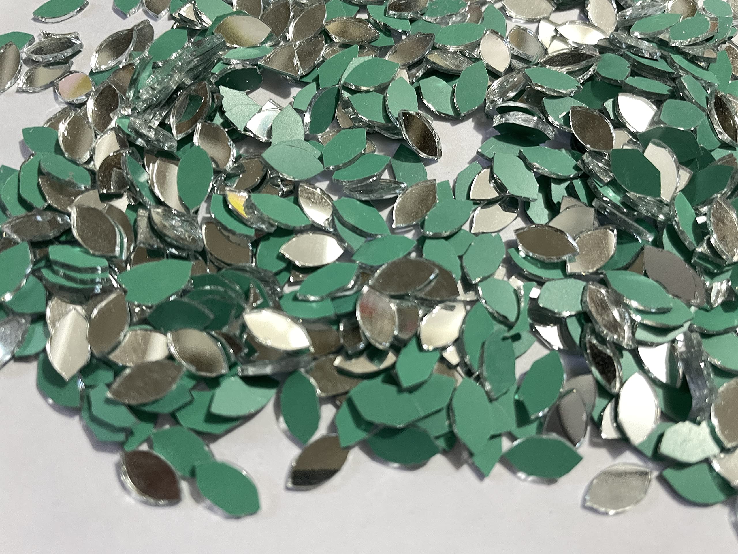OMX, Eye (Oval/Boat) Shape Sewn Mirrors, for Embroidery Making, Art Craft Projects (5mm x 10mm, 1000 PC, Silver) 100 Gram-image-29