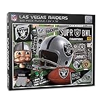 YouTheFan NFL Las Vegas Raiders Retro Series Puzzle - 500 Pieces, Team Colors, Large