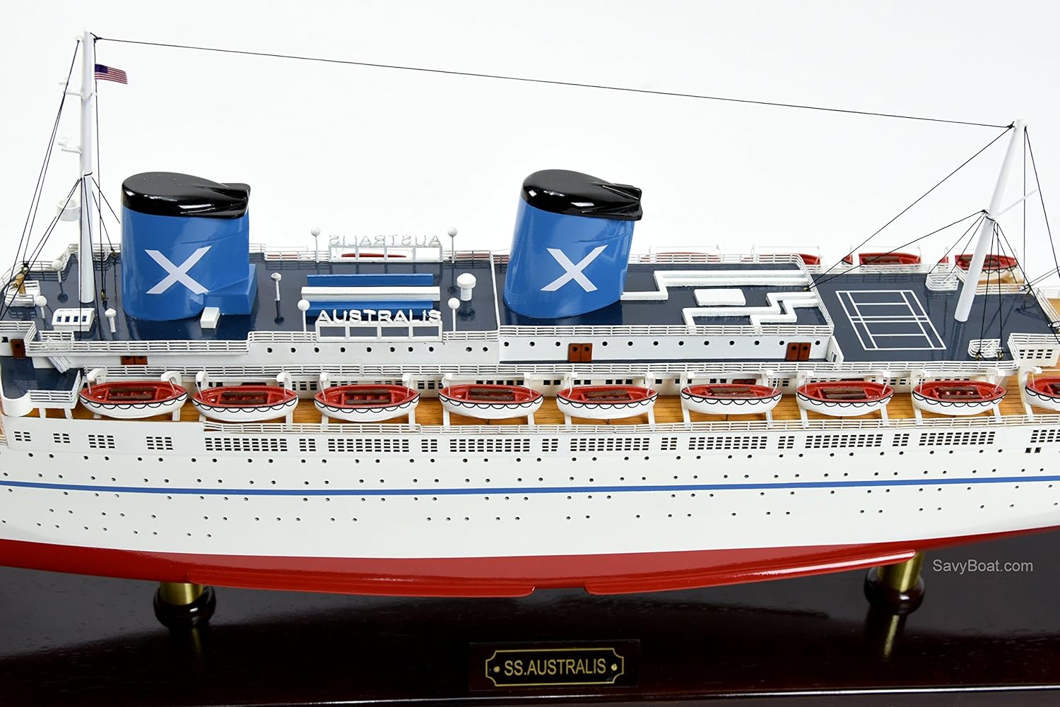 Amazon Com Ss Australis Ocean Liner Handmade Wooden Ship Model 34 Arts Crafts Sewing