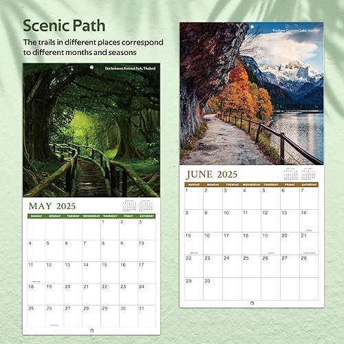 Miniatura 3 de Calendario 2024-2025  Calendario mensual de pared cuadrado 2024-2025, 18 meses desde julio de 2024 a diciembre de 2025, 12 x 24 pulgadas (abierto),