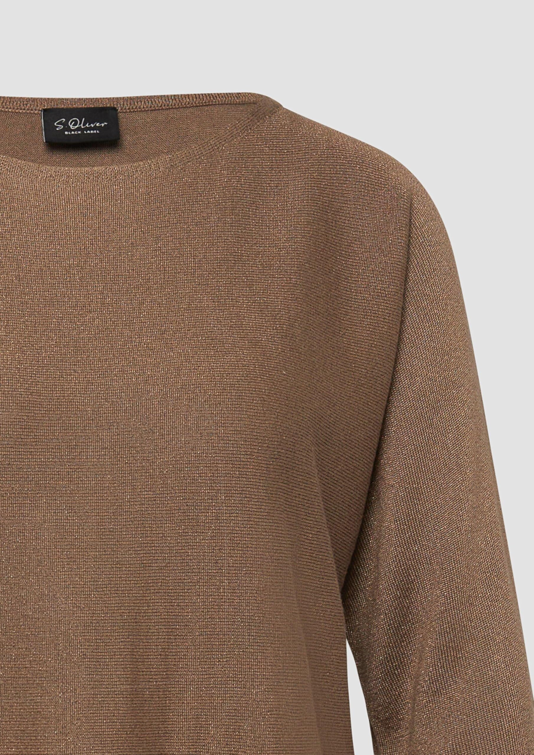 s.Oliver Damen Strickpullover – Feinstrick, U-Boot-Ausschnitt, Relaxed Fit