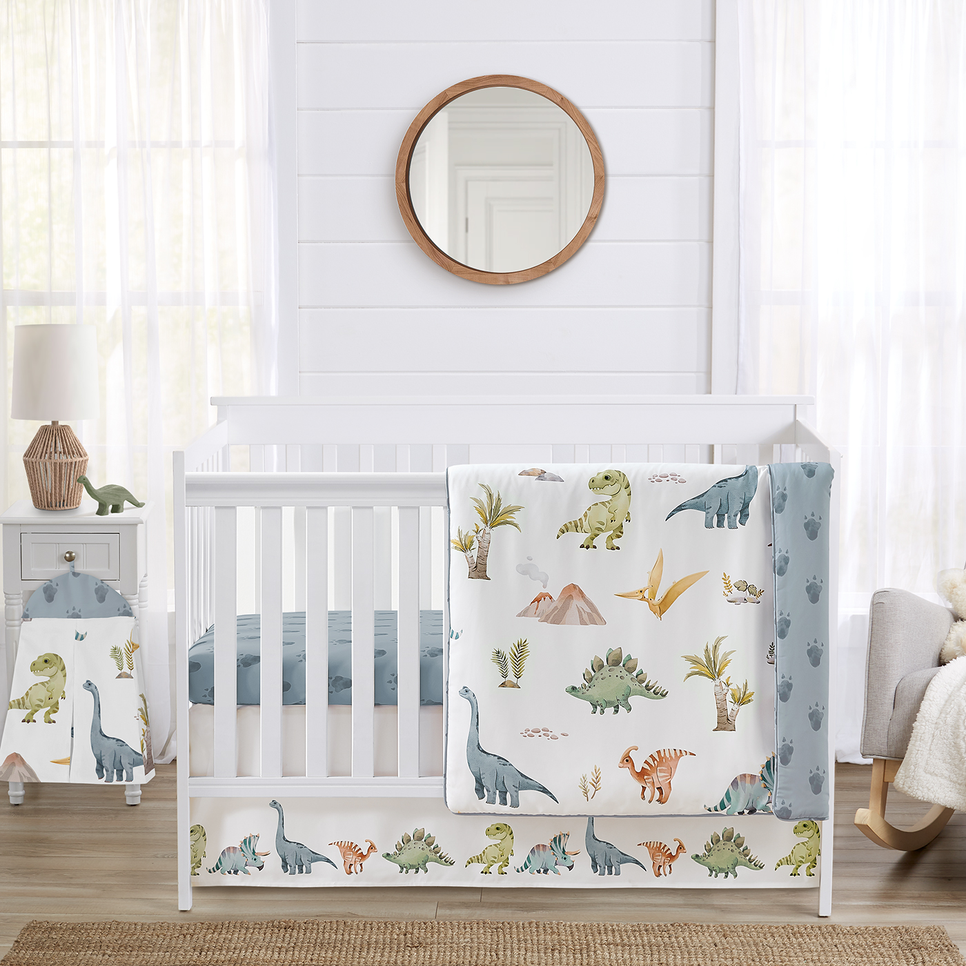 Amazon.com: Sweet Jojo Designs Watercolor Dinosaur Dino Baby Boy 