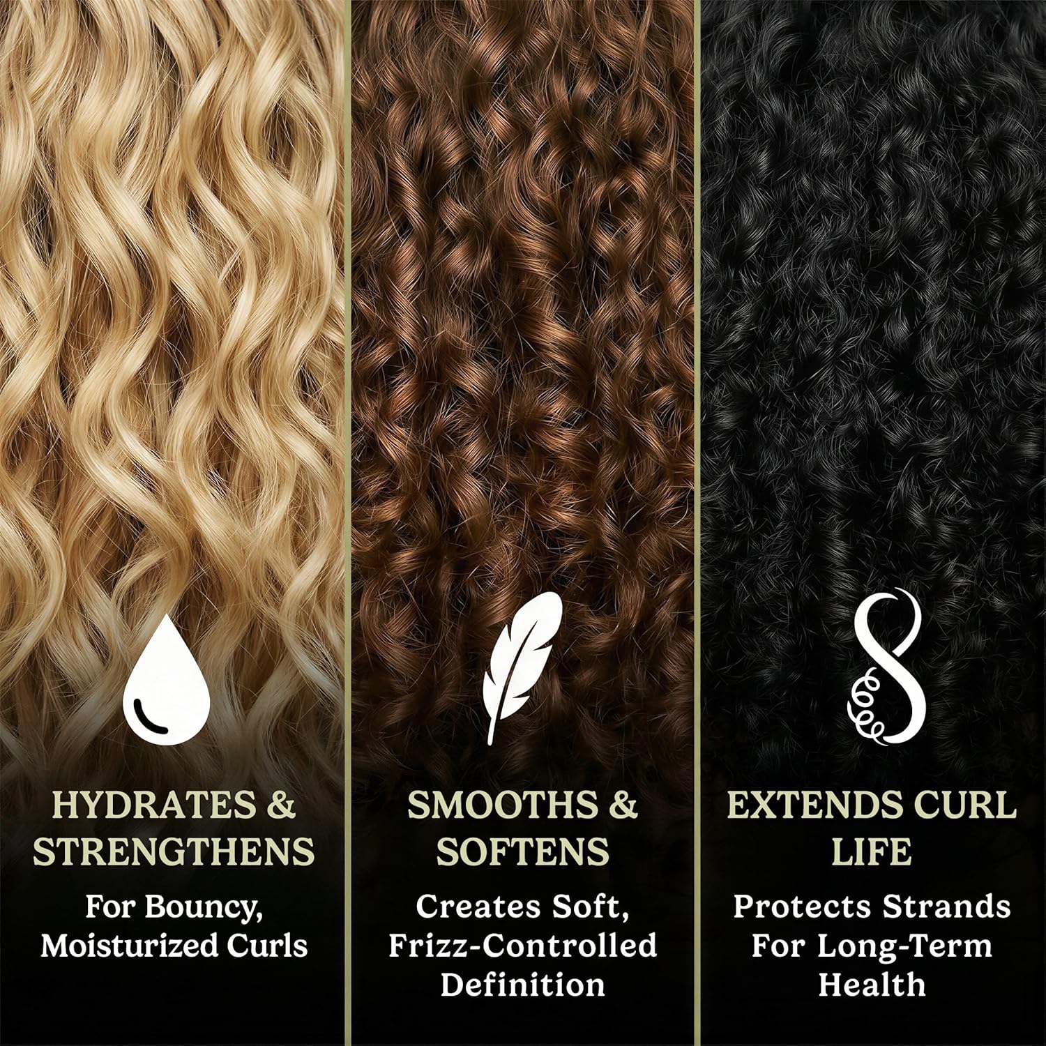 shirley jane Curl Cream For Curly Hair | Anti-Frizz, Hydrating, Leave-In Curl Defining Cream | Lightweight Styling Formula w/Jojoba Oil, Blue Lotus & Vitamin E | Non-Crunchy Curly Hair Care – 8 oz