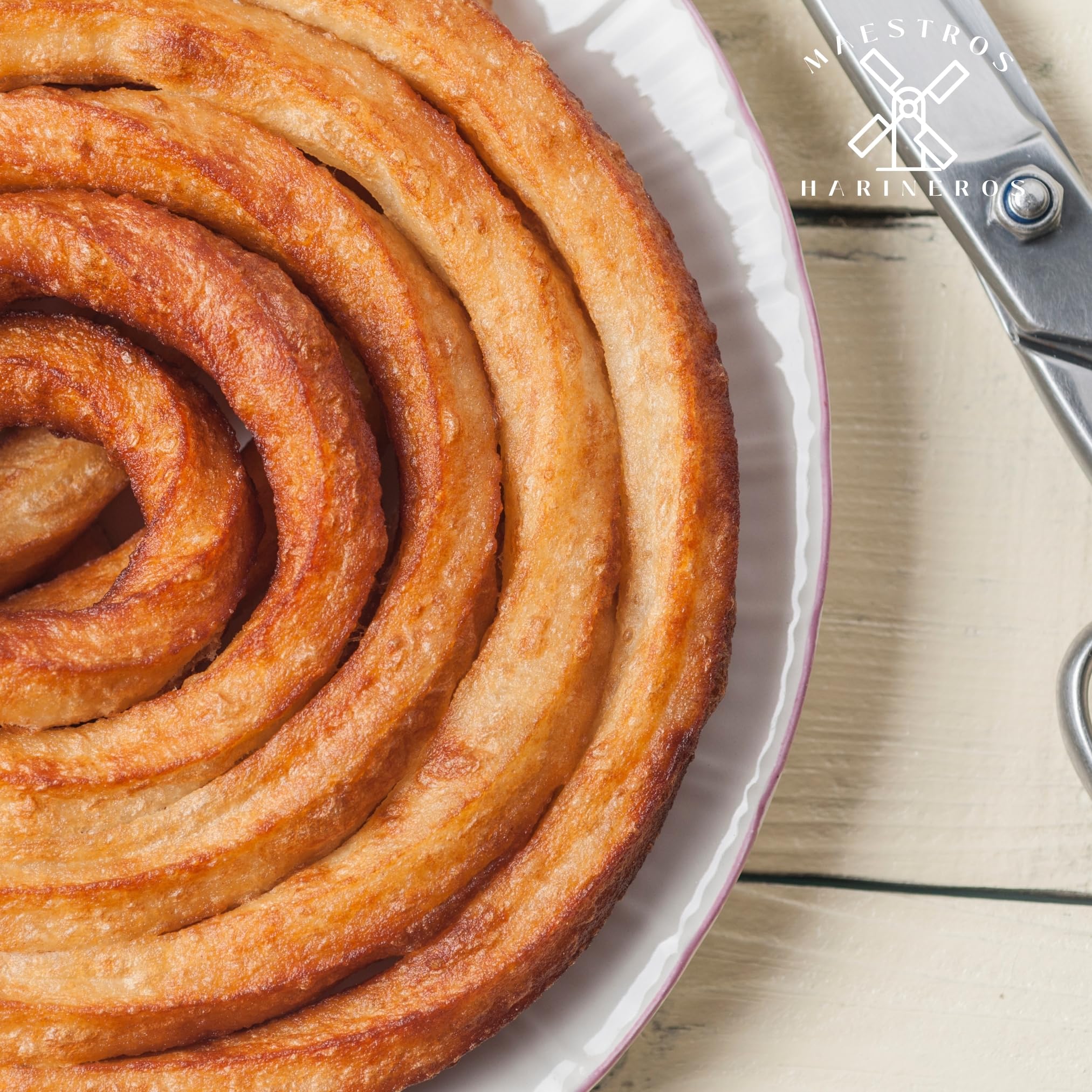 Harina de Trigo para Churros, 3 kg - Maestros Harineros - Granulometría Fina, 100% Trigo Duro