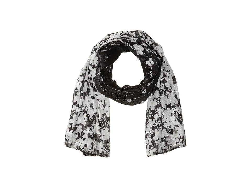 

Calvin Klein Liquid Lurex Floral (Black) Scarves