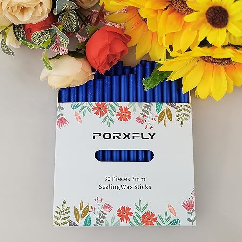 Miniatura 2 de 30 barras de cera de sellado de 0.27 pulgadas para pistola de pegamento, mini barras de sellado de cera PORXFLY ideales para tarjetas, sobres,