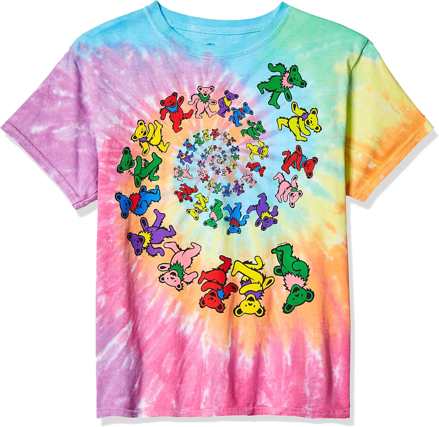 Liquid Blue Kids' Big Grateful Dead Spiral Dancing Bears Short Sleeve T-Shirt: Clothing, Shoes & Jewelry