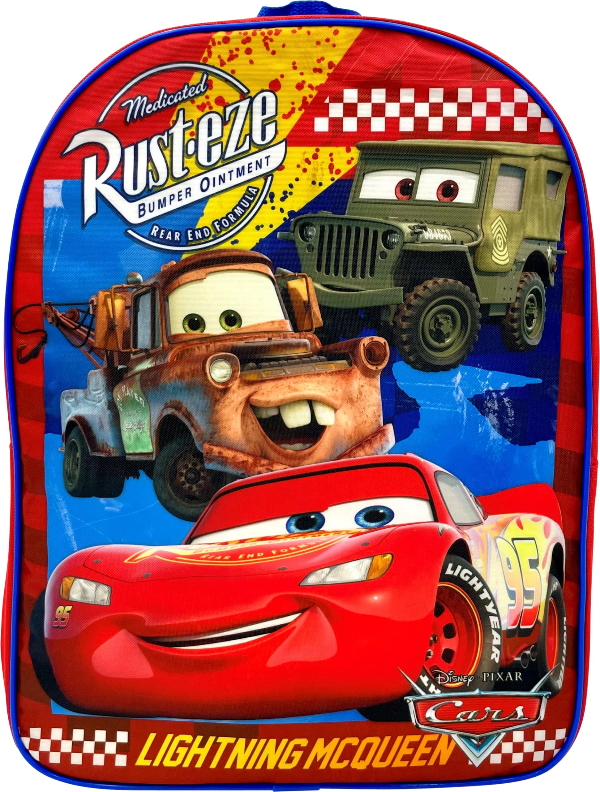 Ruz Kid's Licensed Cars 15 Inch School Bag Backpack (Cars Rust-Eze), Large