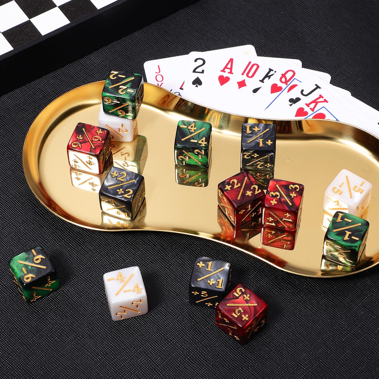 48 Pieces MTG Dice Counters Token Dice, Magic The Gathering Glitter Sparkle Dice