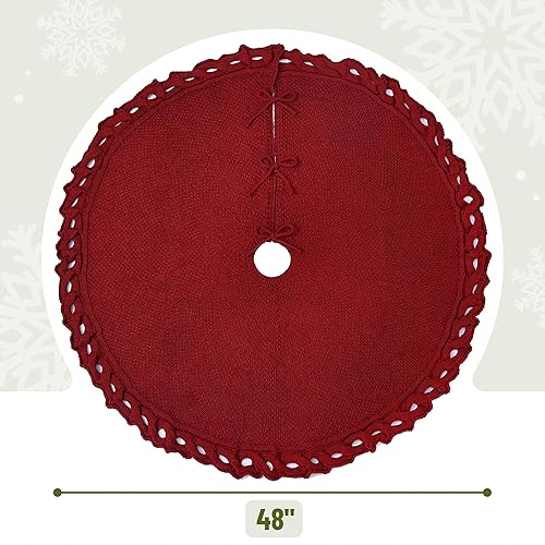 Vista 46 de Mr. Pen Christmas Tree Skirt - 48 inches, Faux Fur, White