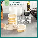 Deli Food Containers with Lids - 8 oz 60 Sets- Ideal for Food, Snacks, Takeout, Meal Prep - 1 Cup Small Durable Clear Containers for Food - Stackable and Durable, Freezer, Dishwasher & Microwave Safe