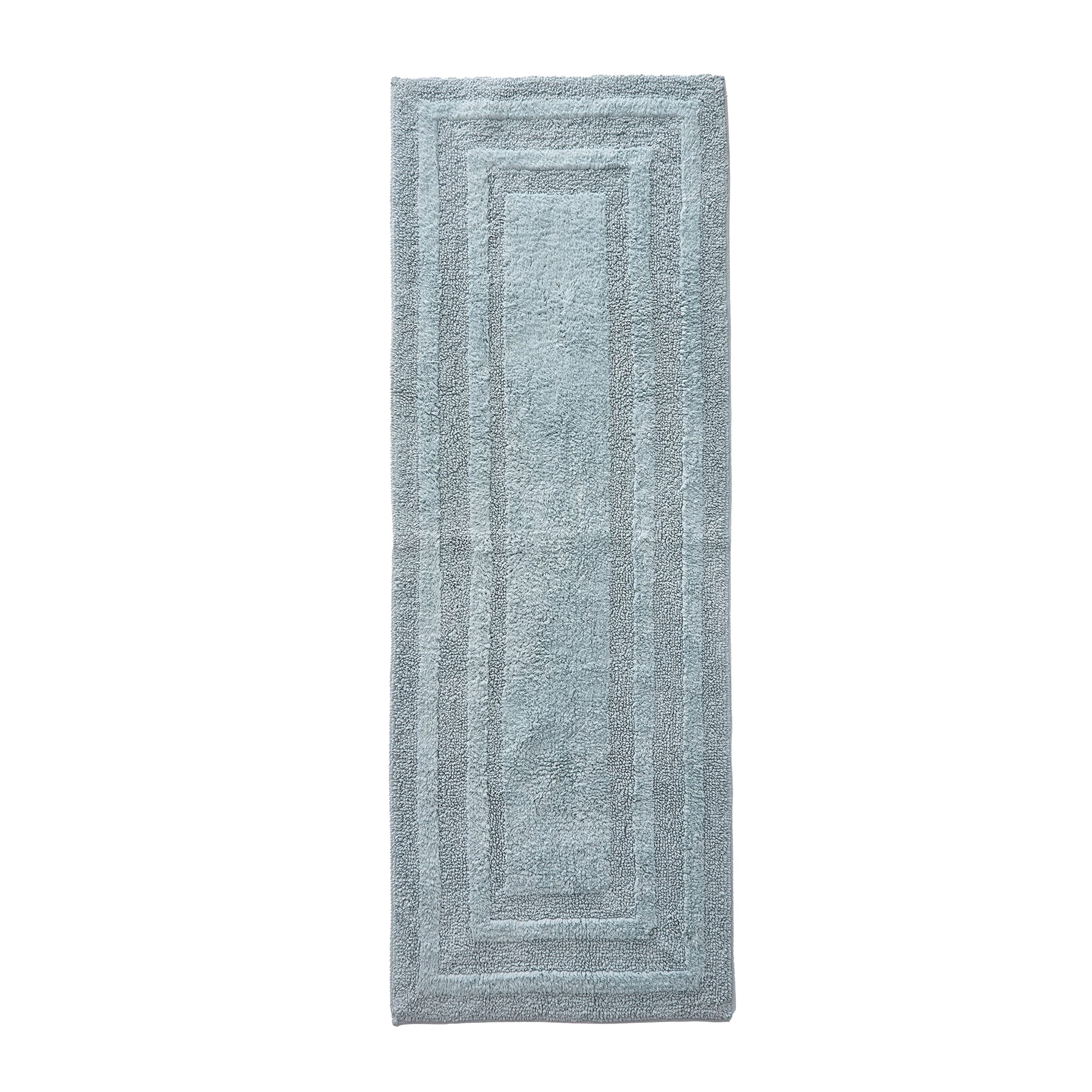 Eddie Bauer - Bathroom Rug, 100% Soft Plush Tufted Cotton Runner Rug, Highly Absorbent, Quick-Dry, and Skid-Resistant Backing (Logan Green, 22" x 60")