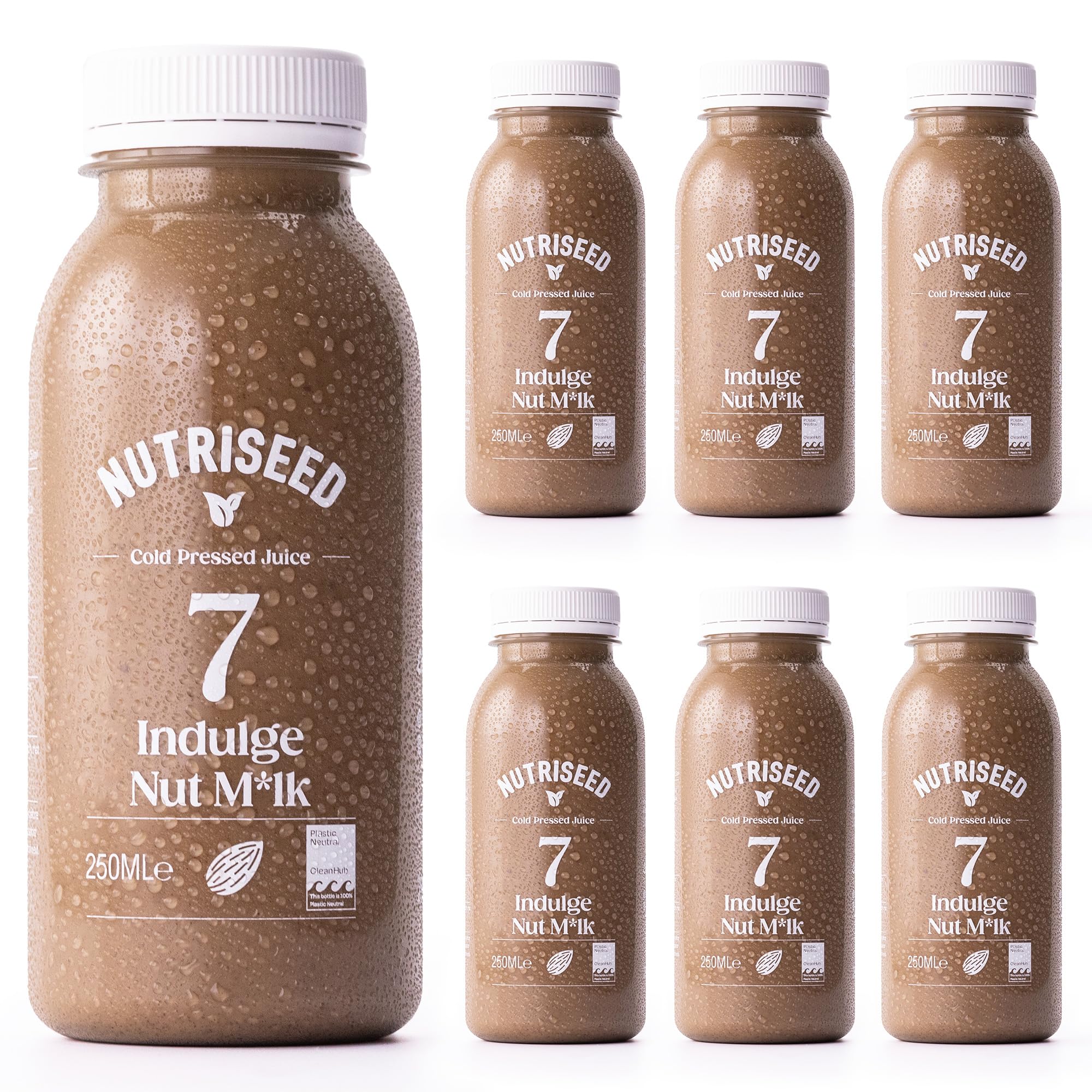 Nutriseed Indulge Nut Milk Juice (6 x 250ml) - Cold Pressed Juice, 100% Natural Ingredients containing Almonds, Dates, Cacao Powder, Cinnamon & Himalayan Salt, No Added Sugar, Gluten-Free & Dairy-Free
