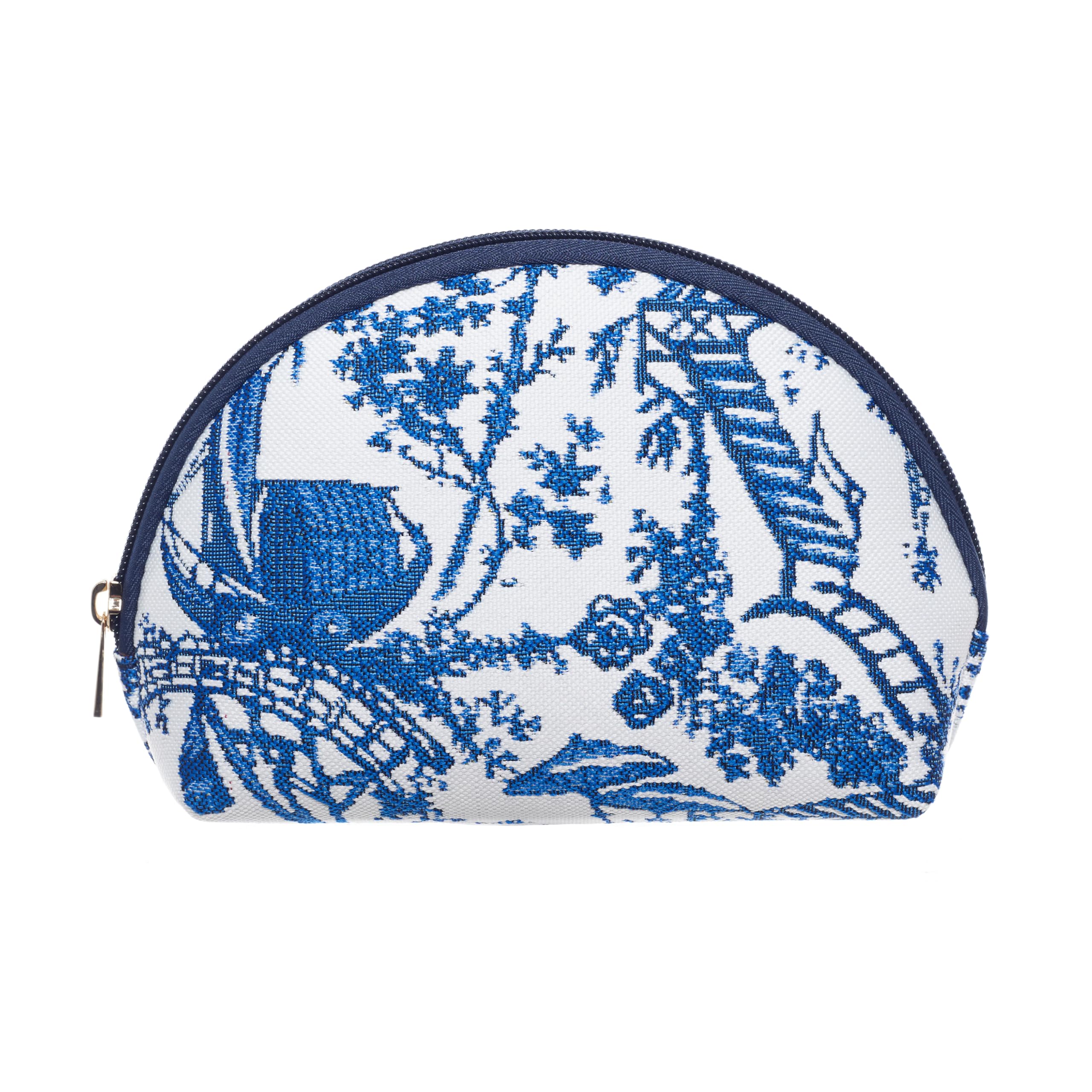 Signare Tapestry Cosmetic Bag Makeup Bag for Women (Chinoiserie)