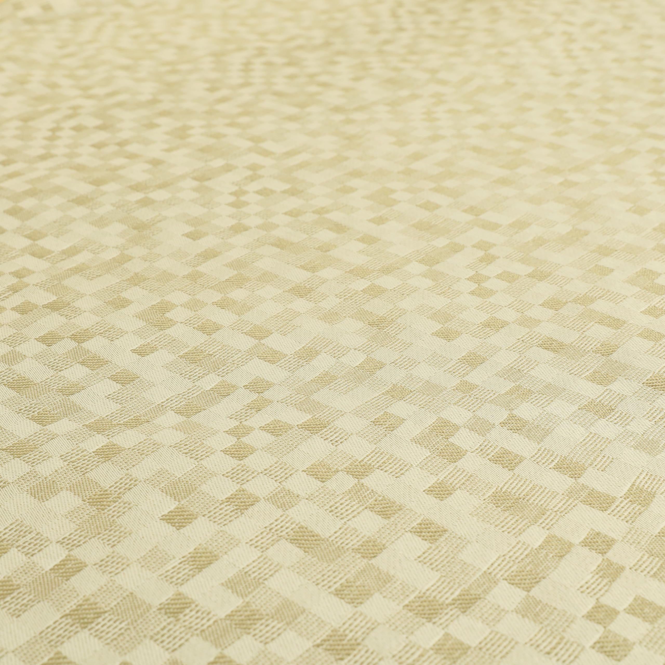 Redbrick Mill Fabrics Flame Retardant Square Polka Pattern Lightweight Chenille Cream Beige Upholstery Curtain Fabrics (1 Metre) โ image 1