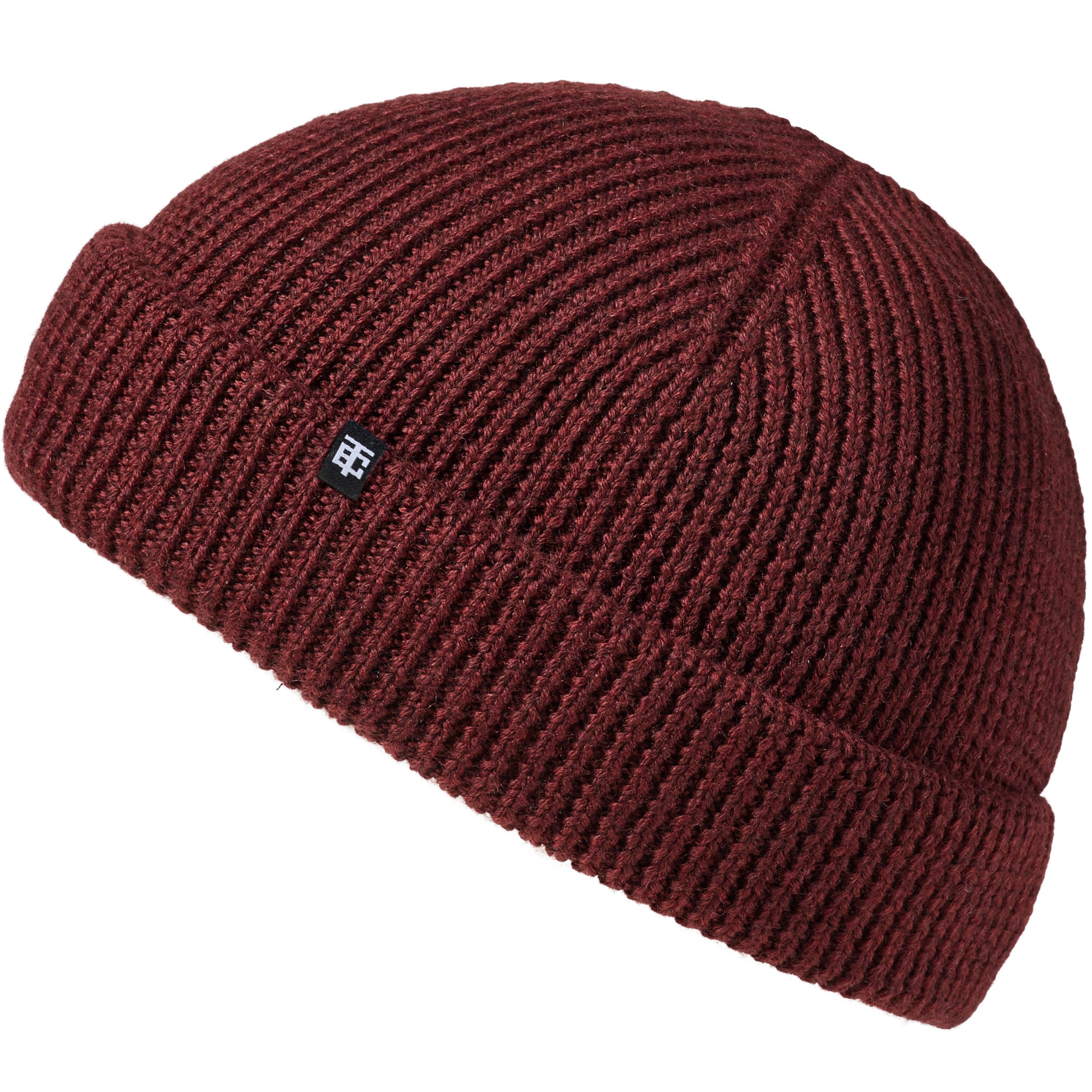Enter the Complex® Fisherman Beanie 100% Merino Wool Trawler Hat Troyer Ribbed Knit Women Men, Maroon, One Size