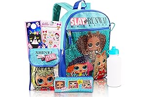 7 Pc LOL Surprise Girls Backpack with Lunchbox