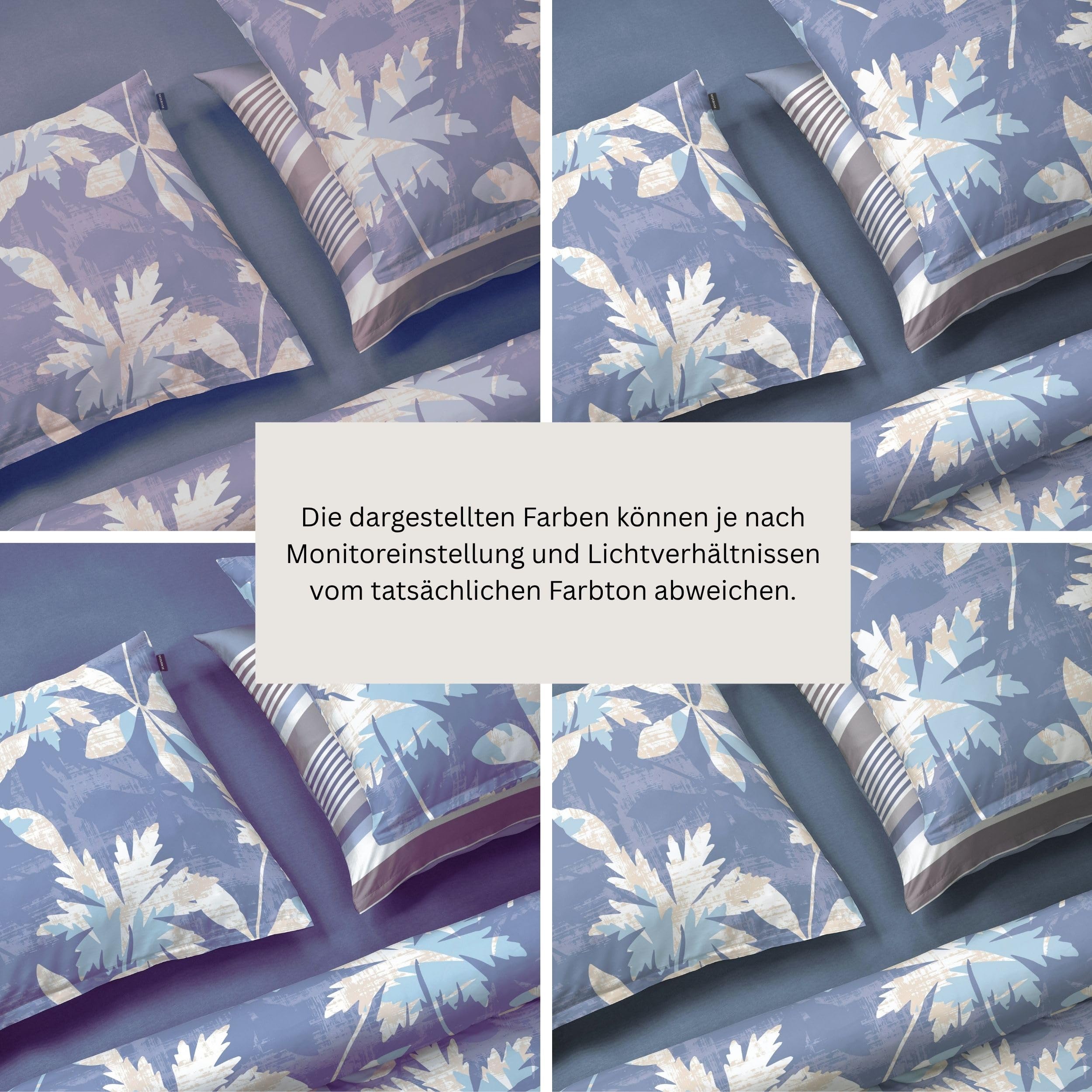 Schiesser Bettwäscheset Hoops | Baumwollsatin | 2-teilig | Gestreift | 100% Baumwolle | Seidig schimmernd & glatt | Oeko-TEX® Made IN Green | YKK-Reißverschluss | 135x200 cm + 80x80 cm | Blau