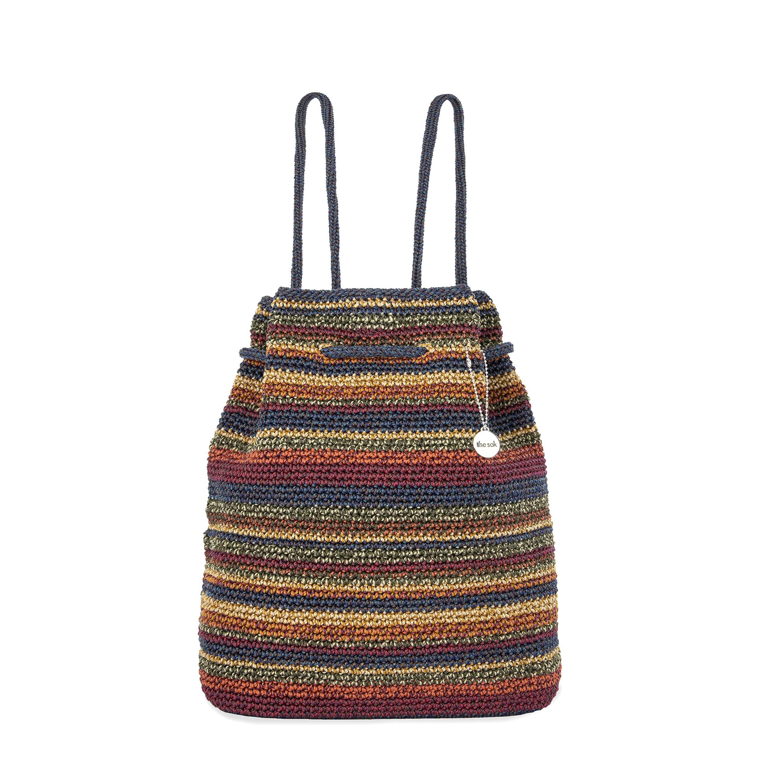 The Sak Dylan Backpack in Crochet, Roomy Bag with Dual Straps