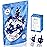 The Dreidel Company 100 Solid Blue & White Hand Painted Wooden Hanukkah Dreidels with English Transliteration - Includes Detailed 3 Game Instruction Cards- (100-Pack)