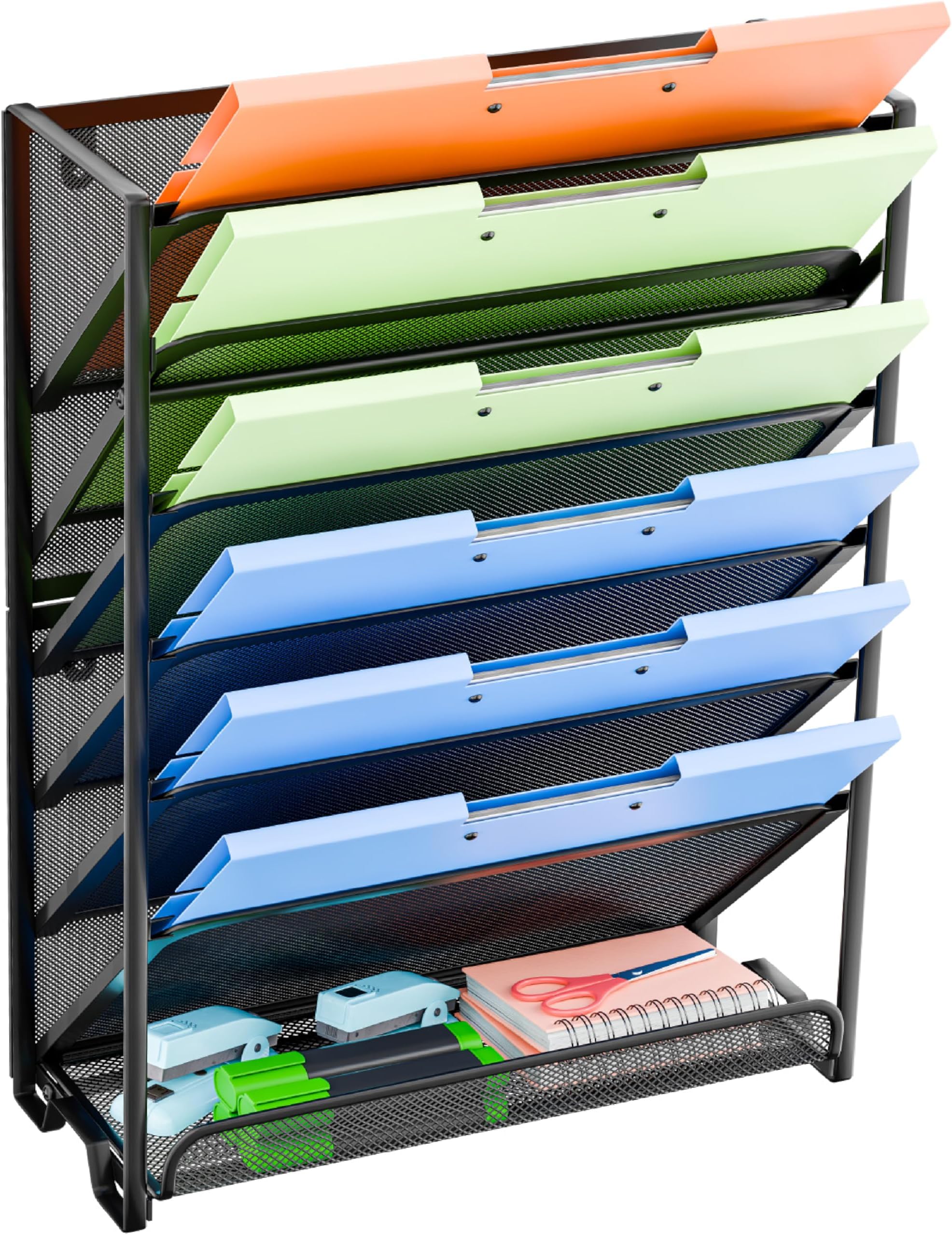 Amazon.com : Simple Trending Wall File Organizer, Mesh 7-Tier Hanging ...
