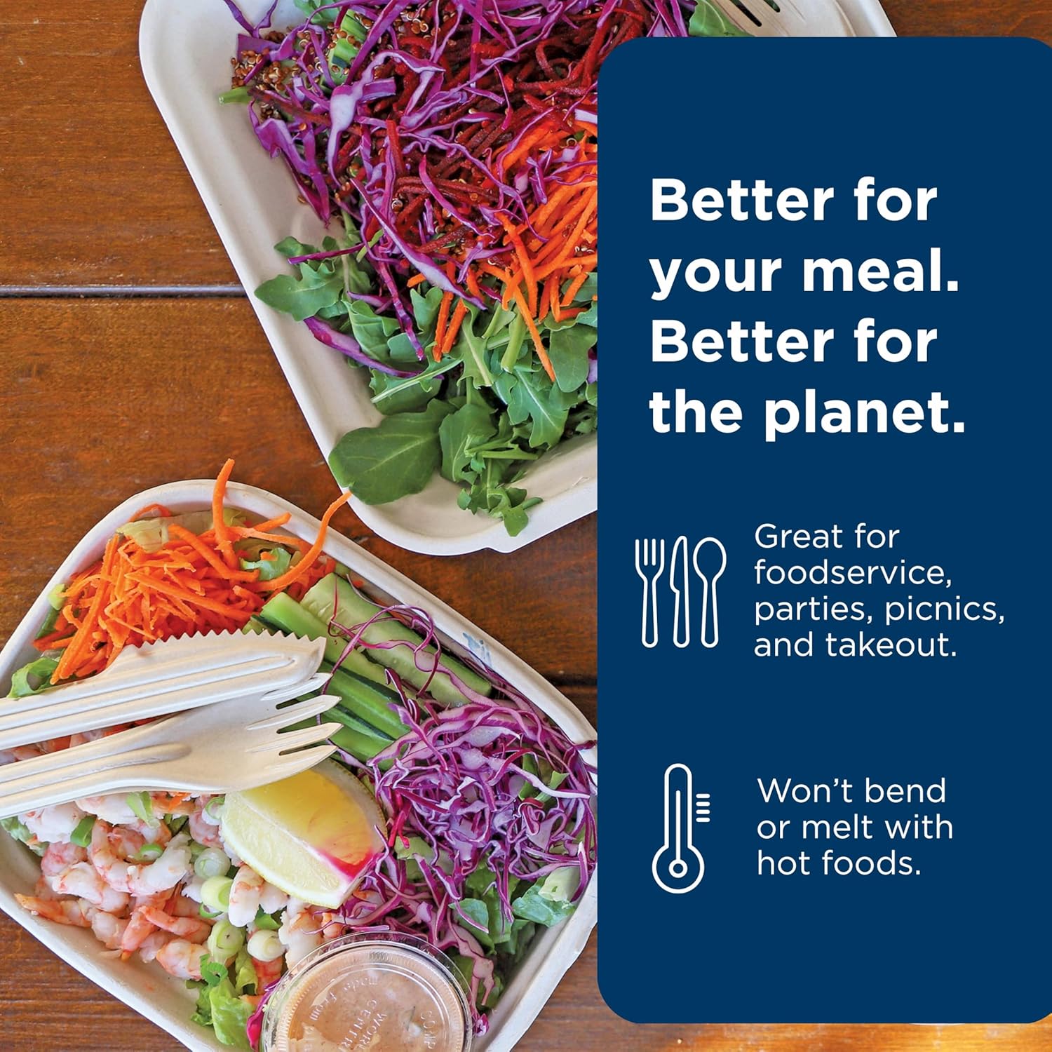 World Centric Compostable NoTree 6" Paper Fork - FSC Certified with a Heat-Tolerant Coating - 1000 Pack - Image 5