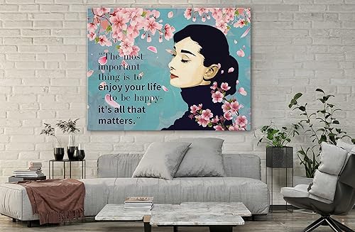 Miniatura 3 de SpiritualHands Audrey Hepburn - Póster de pared enmarcado, arte de pared Haus and Hues, decoración de pared moderna estética, arte de pared de moda